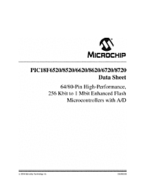 DataSheet PIC18F6620 pdf